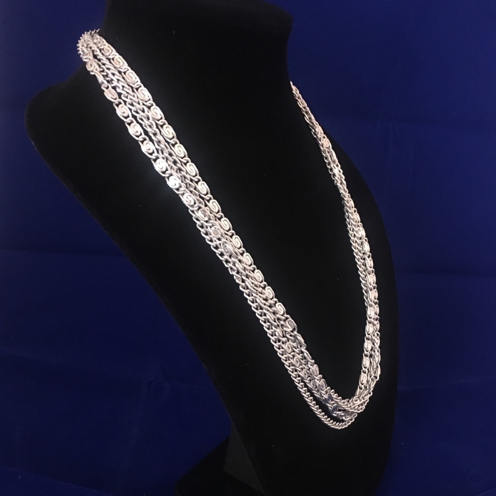 Silvery Multi-Strand Necklace by Sarah Coventry
